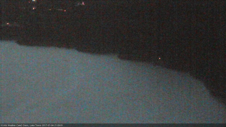 Lake Travis webcam, July 4, 2017 8:15 PM CT