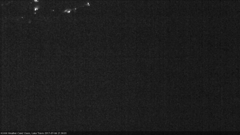 Lake Travis webcam, July 4, 2017 8:35 PM CT