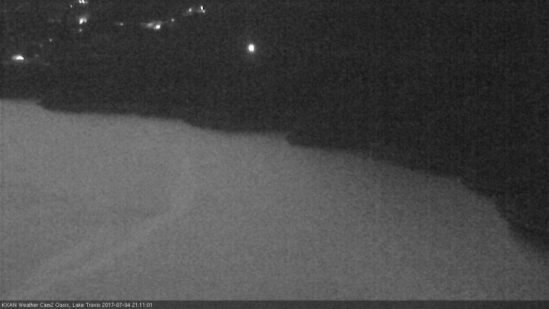 Lake Travis webcam, July 4, 2017 8:40 PM CT