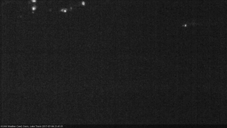 Lake Travis webcam, July 4, 2017 9:10 PM CT