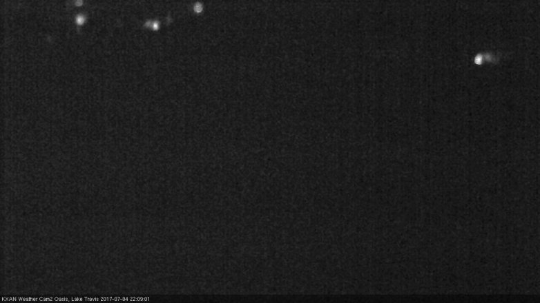 Lake Travis webcam, July 4, 2017 9:25 PM CT
