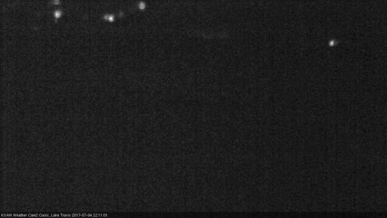 Lake Travis webcam, July 4, 2017 9:40 PM CT