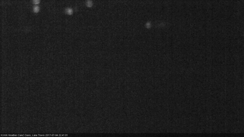 Lake Travis webcam, July 4, 2017 9:45 PM CT