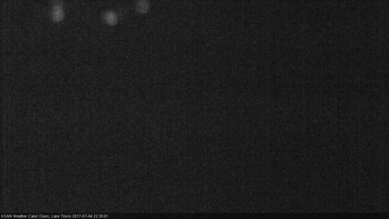 Lake Travis webcam, July 4, 2017 9:50 PM CT