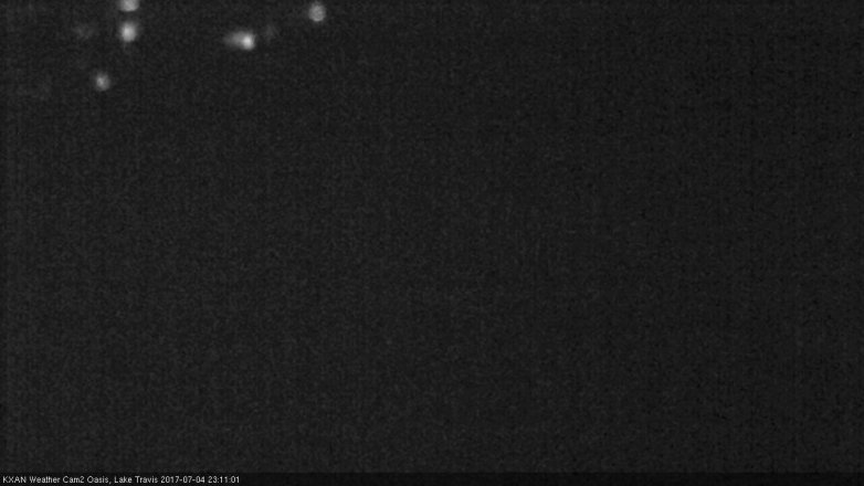 Lake Travis webcam, July 4, 2017 10:15 PM CT