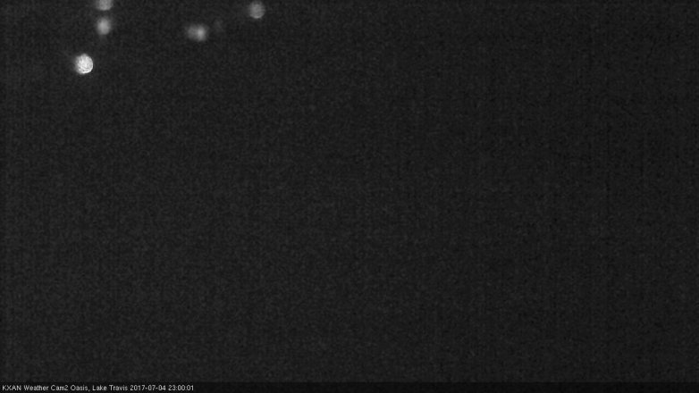 Lake Travis webcam, July 4, 2017 10:30 PM CT