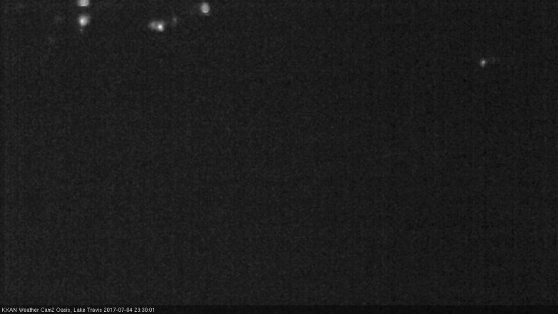 Lake Travis webcam, July 4, 2017 10:50 PM CT