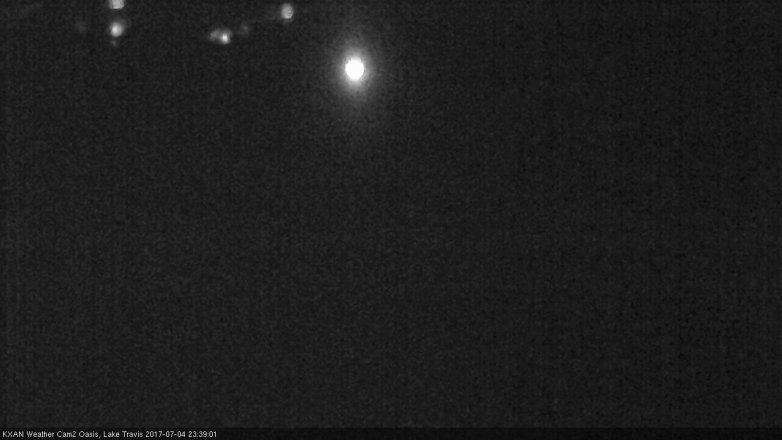 Lake Travis webcam, July 4, 2017 11:00 PM CT