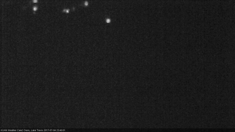 Lake Travis webcam, July 4, 2017 11:05 PM CT