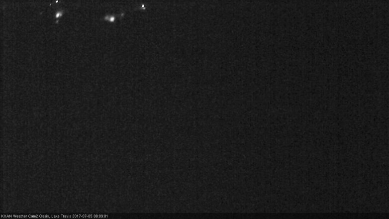 Lake Travis webcam, July 4, 2017 11:25 PM CT