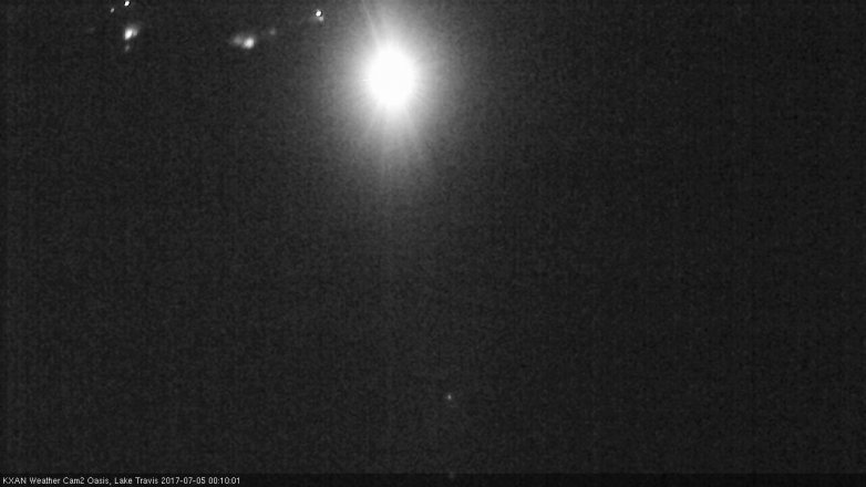 Lake Travis webcam, July 4, 2017 11:35 PM CT