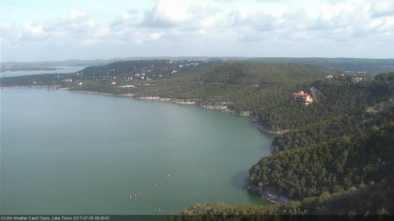 Lake Travis webcam, July 5, 2017 9:00 AM CT