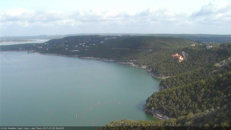 Lake Travis webcam, July 5, 2017 9:10 AM CT