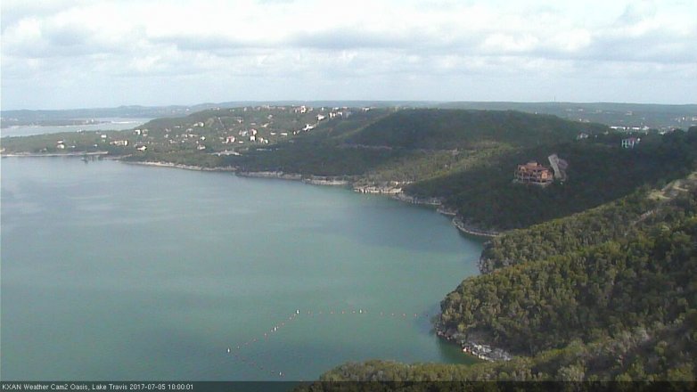 Lake Travis webcam, July 5, 2017 9:15 AM CT