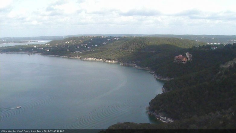 Lake Travis webcam, July 5, 2017 9:20 AM CT