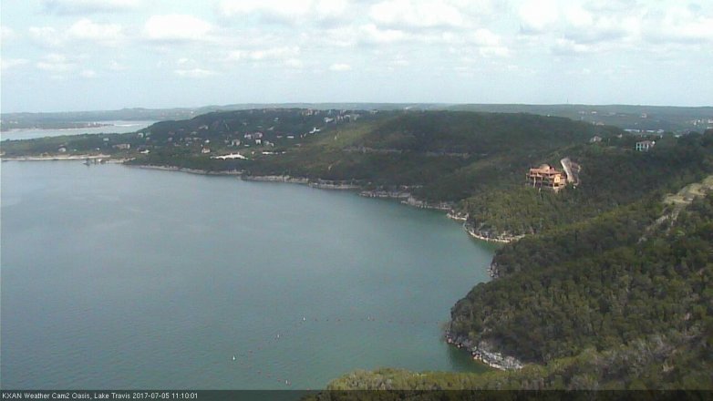 Lake Travis webcam, July 5, 2017 10:40 AM CT