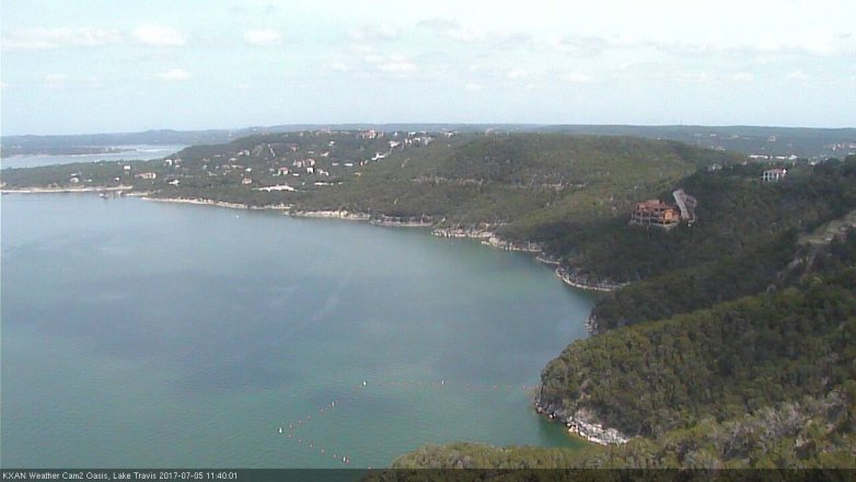 Lake Travis webcam, July 5, 2017 10:45 AM CT