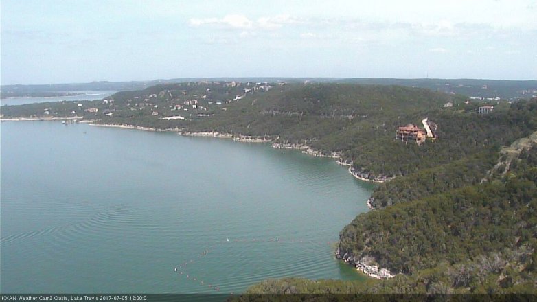 Lake Travis webcam, July 5, 2017 11:10 AM CT