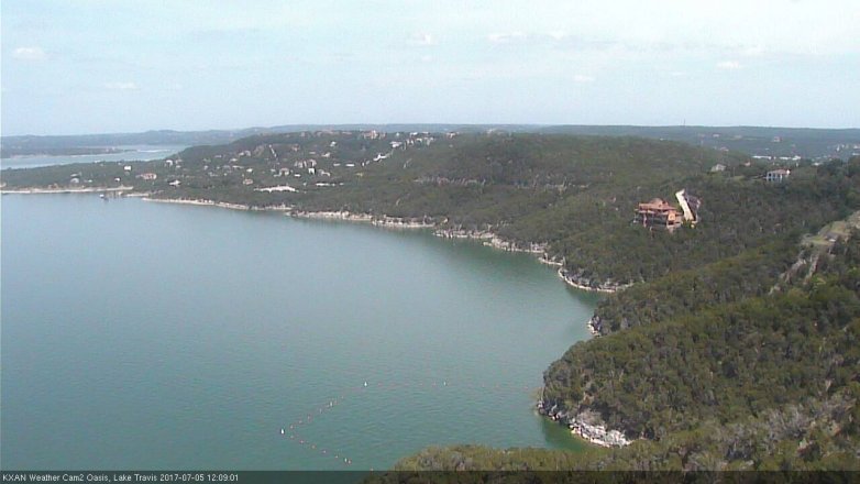 Lake Travis webcam, July 5, 2017 11:20 AM CT