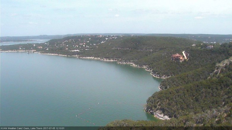 Lake Travis webcam, July 5, 2017 11:30 AM CT