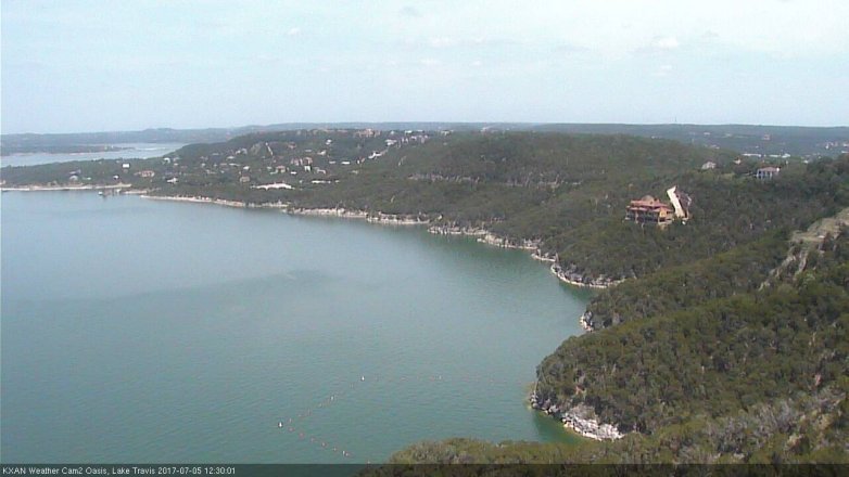 Lake Travis webcam, July 5, 2017 11:40 AM CT