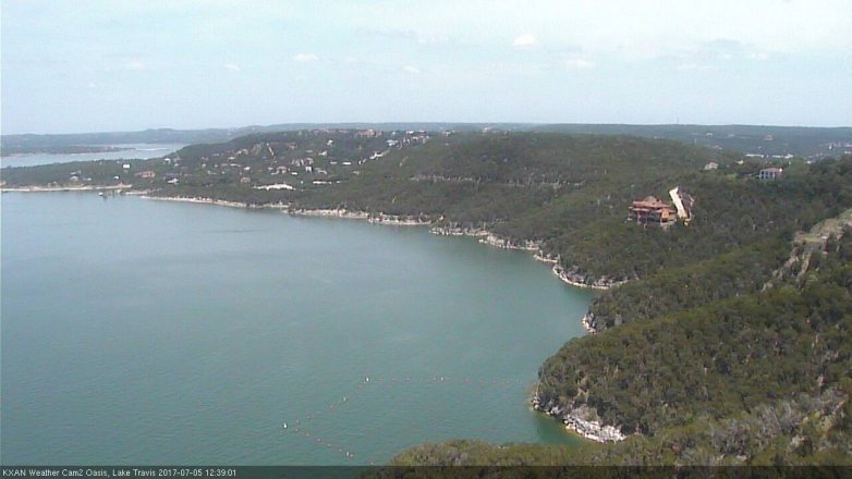 Lake Travis webcam, July 5, 2017 12:00 PM CT