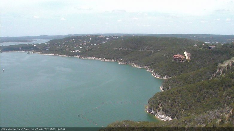 Lake Travis webcam, July 5, 2017 1:00 PM CT