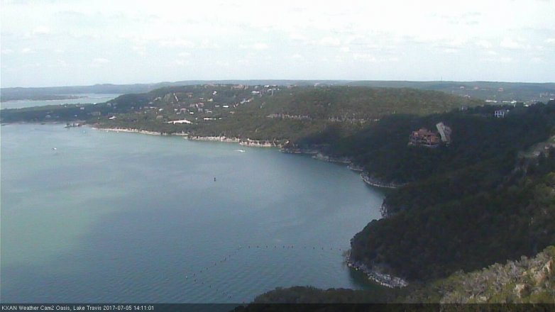 Lake Travis webcam, July 5, 2017 1:15 PM CT