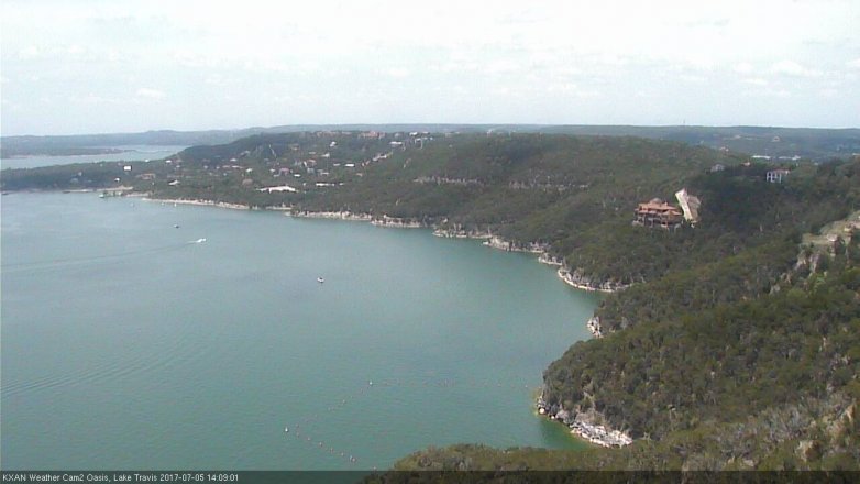 Lake Travis webcam, July 5, 2017 1:25 PM CT