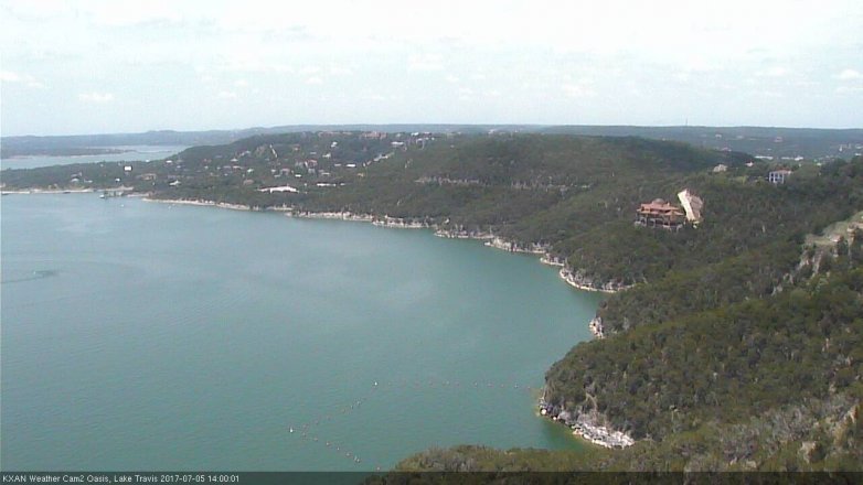 Lake Travis webcam, July 5, 2017 1:30 PM CT