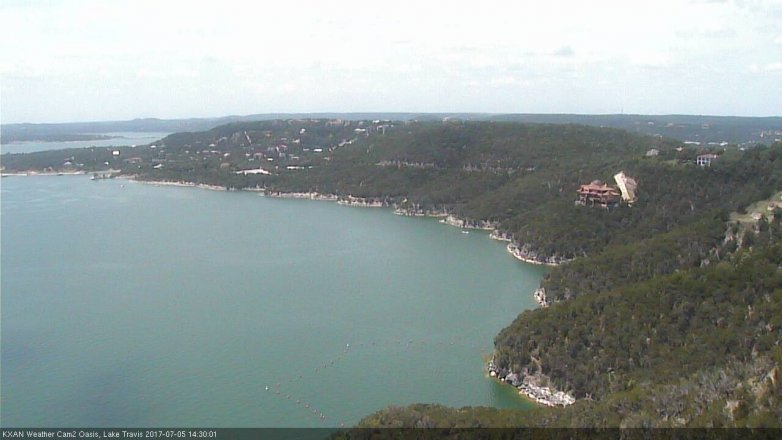 Lake Travis webcam, July 5, 2017 1:45 PM CT