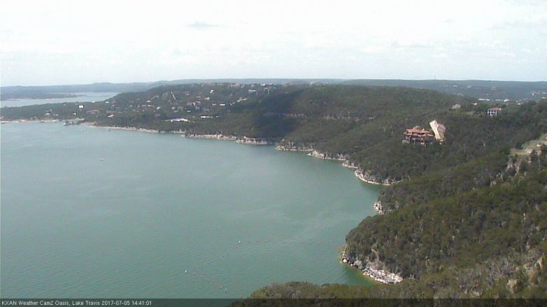 Lake Travis webcam, July 5, 2017 2:10 PM CT