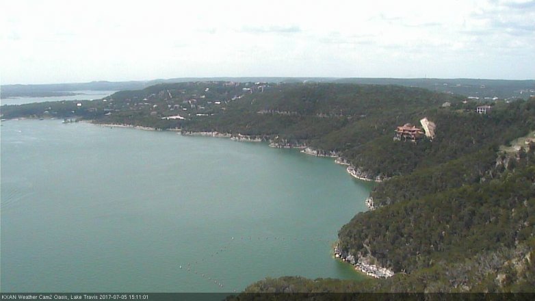 Lake Travis webcam, July 5, 2017 2:15 PM CT