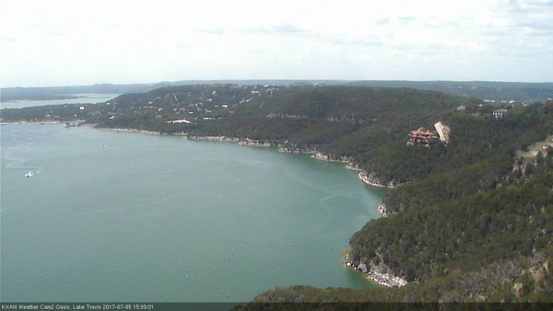 Lake Travis webcam, July 5, 2017 2:25 PM CT