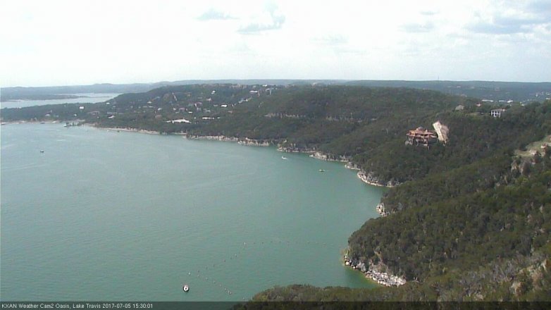 Lake Travis webcam, July 5, 2017 2:35 PM CT