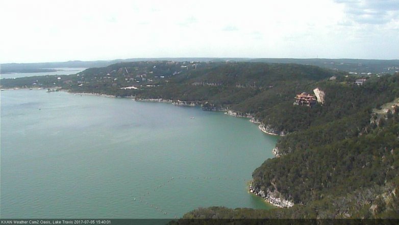 Lake Travis webcam, July 5, 2017 2:45 PM CT