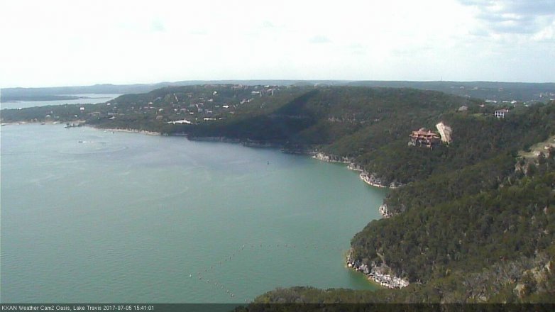 Lake Travis webcam, July 5, 2017 2:55 PM CT