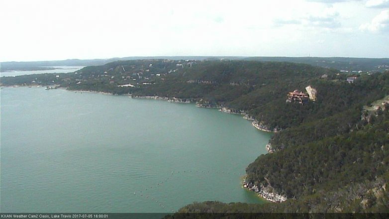 Lake Travis webcam, July 5, 2017 3:15 PM CT