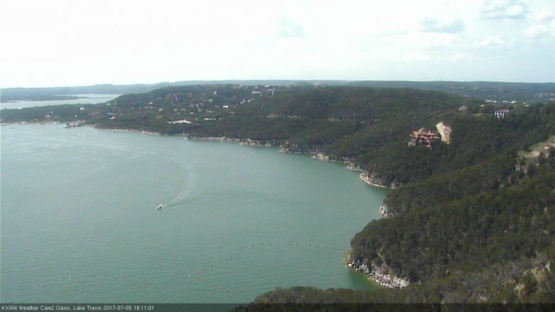Lake Travis webcam, July 5, 2017 3:25 PM CT