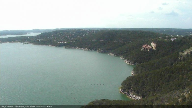 Lake Travis webcam, July 5, 2017 3:50 PM CT