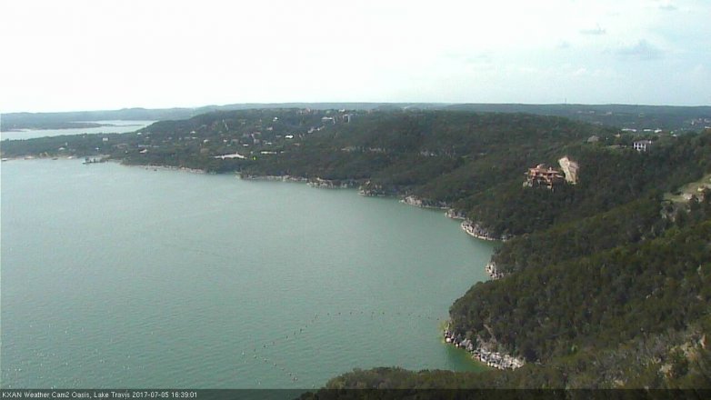 Lake Travis webcam, July 5, 2017 4:05 PM CT