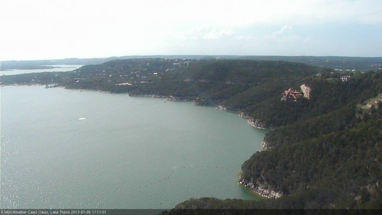 Lake Travis webcam, July 5, 2017 4:25 PM CT