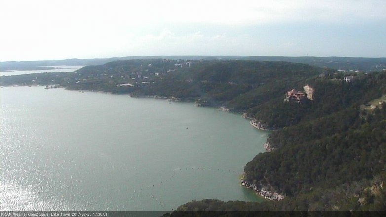 Lake Travis webcam, July 5, 2017 4:45 PM CT