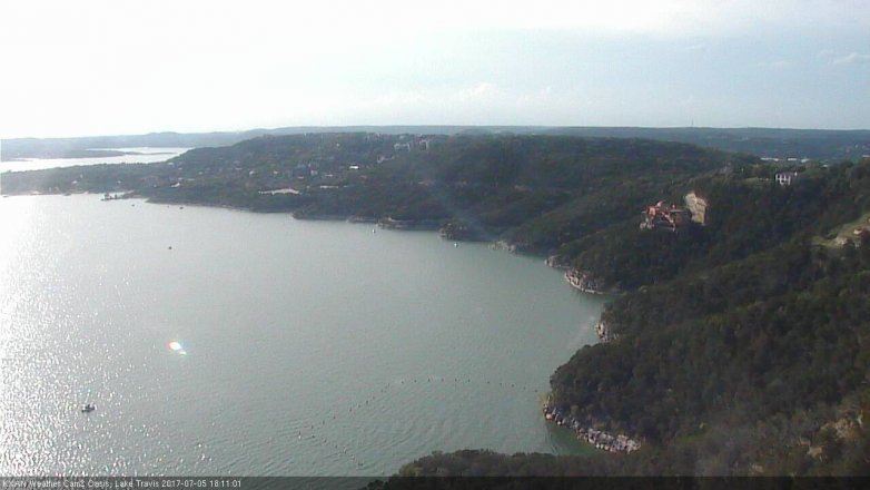 Lake Travis webcam, July 5, 2017 5:20 PM CT