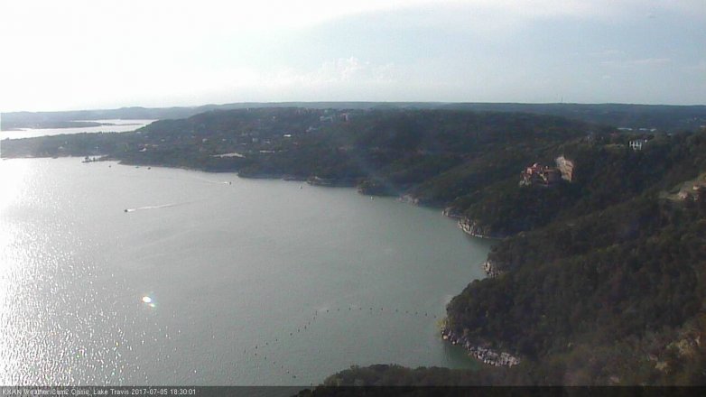 Lake Travis webcam, July 5, 2017 5:40 PM CT