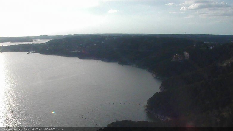 Lake Travis webcam, July 5, 2017 6:20 PM CT