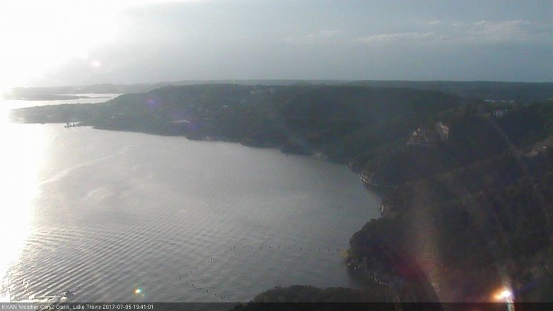 Lake Travis webcam, July 5, 2017 6:50 PM CT