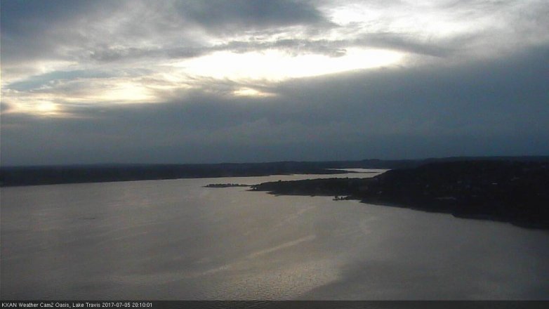 Lake Travis webcam, July 5, 2017 7:30 PM CT