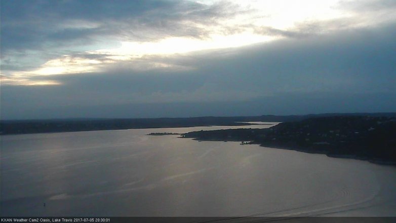 Lake Travis webcam, July 5, 2017 7:35 PM CT