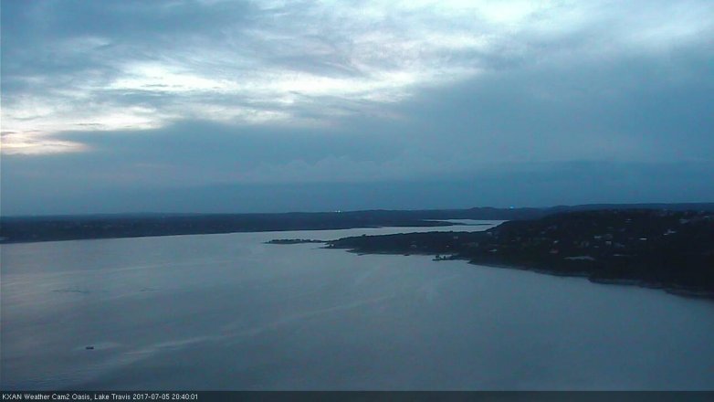 Lake Travis webcam, July 5, 2017 7:45 PM CT